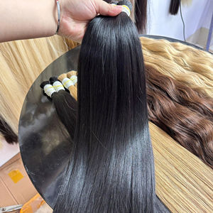 Extensions de cheveux Nasa Hair Bulk, cheveux vietnamiens Remy, double trame, couleur claire, ondulation naturelle, 50 cm/60 cm, 100 grammes - Product Image 1