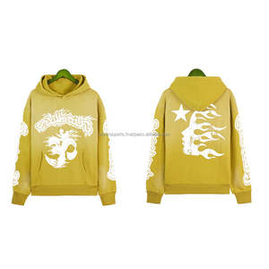 ที่กําหนดเองผ้าฝ้ายพิมพ์ตัดดิบขอบก้านวอร์มพัฟพิมพ์กางเกงผู้ชายวอร์มซ้อนบานบุรุษสองชิ้นJoggerชุด - Product Image 5