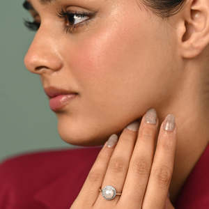 Anillos de Plata de Ley 925 de Primera Calidad para Mujer, Chapados en Rodio con Circonita y Perla para Bodas - Product Image 3