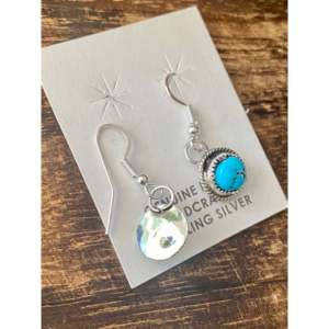 Pendientes Colgantes Hechos a Mano en Kingman con Turquesa y Plata de Ley, Estilo Navajo, para Regalo - Product Image 5