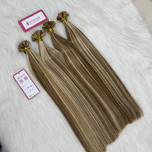 Extensiones de cabello humano natural vietnamita al por mayor, queratina doblemente estirada, cutícula completa alineada, onda natural plana recta - Product Image 5