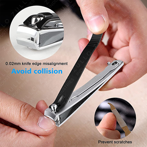 Ensemble de coupe-ongles professionnels en acier inoxydable noir, kit de manucure de luxe en 2 pièces pour hommes et femmes, OEM - Product Image 3