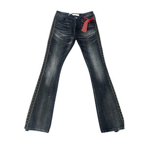 Jean en denim bleu délavé coupe droite empilée, respirant, léger, séchage rapide, coupe décontractée, toutes saisons (hiver, automne, été, printemps) - Product Image 5