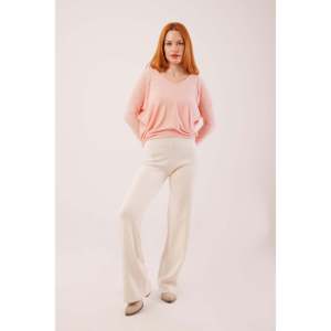 Pantalones de punto anchos Off-White al por mayor, de cintura alta y transpirables - Product Image 3