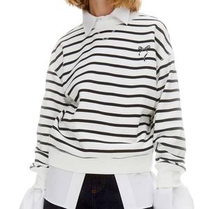 Automne Hiver Femme Sweats Nouveau Design Lâche Mode Pull avec Ras Du Cou Avant Cristal Badge et Logo Paillettes - Product Image 2