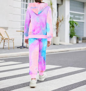 Venta al por mayor de fábrica de proveedores 2 uds para niños ropa personalizada niños cremallera chándales precio barato niños chándales para niñas - Product Image 2