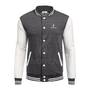Latest Design Men's Lightweight Letterman Jacket High Quality Breathable Oversized Fleece Fabric Winter OEM Service Customizable - Product Image 1