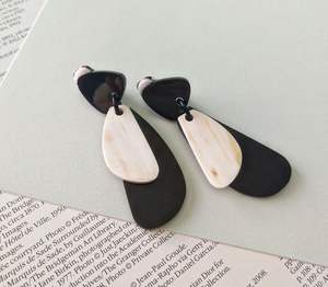 ต่างหูแฟชั่นงานหัตถกรรมรูปเขาควายขัดเงาเครื่องประดับแฟชั่นสำหรับสาวทันสมัยทำด้วยมือโดยงานฝีมือ - Product Image 6