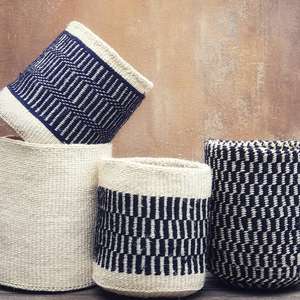 Cesta de almacenamiento tejida a mano de lujo Patrón bohemio Tejido plano Plegable Fabricante directo de fábrica de ITHL - Product Image 3