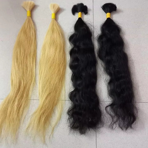 Extensiones de cabello humano indio al por mayor-100% paquetes de cabello humano indio natural Temple Raw cabello de un solo donante - Product Image 1