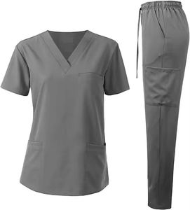 Ensembles d'uniformes d'infirmière personnalisables pour femmes, gommages extensibles conçus en usine avec des hôpitaux en tissu tissé au design élégant - Product Image 2