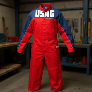 Overol de Trabajo Rojo/Azul con Zapatos de Seguridad Usag, Categoría de Producto - Product Image 3