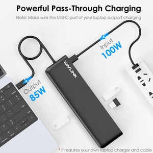 Wavlink 12-in-1 <strong>USB</strong> C <strong>Docking</strong> Station 85W PD USB2.0/USB3.0 HD MI Gigabit Ethernet Triple Display UMD09 <strong>Docking</strong> Station <strong>USB</strong> C - Product Image 4