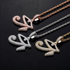 Colgante de <span class=keywords><strong>ojo</strong></span> de Horus de mitología egipcia antigua de alta calidad, collares chapados en oro de latón helado, joyería de <span class=keywords><strong>amuleto</strong></span> para hombres y mujeres - Product Image 5
