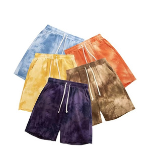 Short de sport ample tie dye pour hommes, short décontracté 100% coton de haute qualité personnalisé, nouvelle collection - Product Image 1