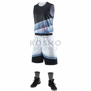 ชุดบาสเก็ตบอลแบบกลับด้านได้ตามสั่ง MOQ ต่ำ พิมพ์ลายด้วยความร้อน ระบายอากาศได้ดี โพลีเอสเตอร์ 100% โลโก้สั่งทำได้ รุ่นใหม่ - Product Image 3