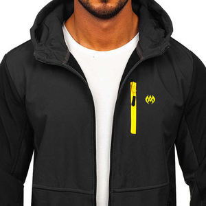 Parka de poliéster con cuello levantado y Sudadera con capucha informal para hombre, chaqueta cortavientos de moda con estampado, venta al por mayor de fábrica personalizada - Product Image 5