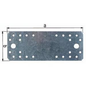 EN 14545:29-2 Flat Connector 100 mm Length 35 mm Width 2.5 mm Thickness Steel Sendzimir Galvanized 2 Holes / 12 GAH Packaging - Product Image 1