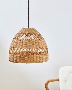 Exquisite <b>Rattan</b> Dome Lampshade Wicker Hanging <b>Light</b> <b>Shade</b> Openwork Pattern Decorative Pendant For Dining And Living Area - Product Image 5