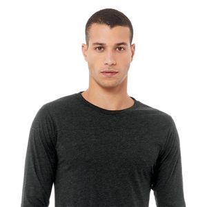 Airlume-Camiseta de manga larga Unisex, Camiseta de algodón 50% rayón 25%, color negro carbón, 25% oz, 3,8 poliéster - Product Image 4