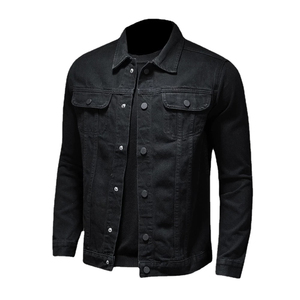 Vestes en jean boutonnées déchirées pour hommes, de haute qualité, conçues sur mesure, style streetwear, service OEM d'usine pour l'hiver 2025 - Product Image 3