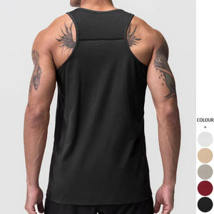 Débardeurs de sport pour hommes 2026, personnalisables, côtelés, extensibles, taille américaine, avec logo personnalisé - Product Image 5