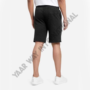 2022 pantalones cortos deportivos con logotipo personalizado para hombres sólidos ecológicos al por mayor verano sublimación en blanco Color personalizable teñido liso - Product Image 2
