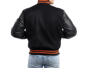 Blouson aviateur en toile vintage à séchage rapide avec logo brodé sur le devant blouson unisexe à col montant vêtements de sport hérités de l'hiver - Product Image 2