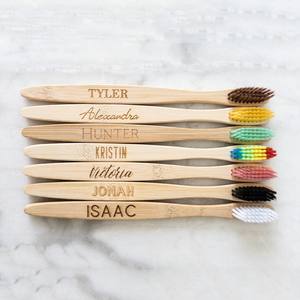 Brosse à dents en bambou nano charbon de bois avec logo OEM ODM brosses à dents en bambou souple personnalisées pour enfants - Product Image 5