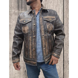Meilleure vente Veste en cuir imperméable pour homme Vêtements d'hiver Veste en cuir pour homme Offre Spéciale Veste d'hiver en cuir pour homme - Product Image 2