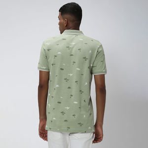 Polo de sublimación con logotipo personalizado para hombre, polos de punto florales, camiseta Polo de poliéster 100% con sublimación completa, etiqueta personalizada - Product Image 6