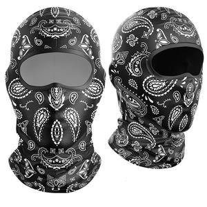 Balaclava en soie noire et blanche personnalisée, masque de ski tendance, masque intégral pour les voyages, impression numérique, style d'image - Product Image 2
