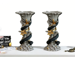 ชุดเชิงเทียน<span class=keywords><strong>เสา</strong></span>งูทำจากเรซินสำหรับตกแต่งบ้าน - Product Image 6