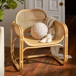 Modern <b>Rattan</b> Living Room <b>Chairs</b> Sustainable Eco-friendly Contemporary Home Furniture Black <b>Chair</b> - Product Image 6
