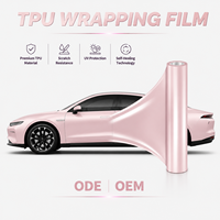 Film de protection de peinture (PPF) TPU mat rose auto-cicatrisant pour l'habillage automobile, anti-rayures, pour ateliers de tuning, vente en gros