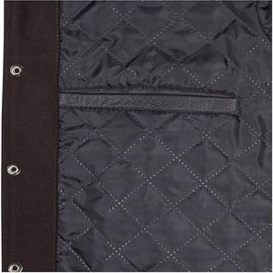 Veste de baseball universitaire de haute qualité personnalisable avec logo brodé sur le devant en toile pour hommes - Product Image 6