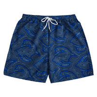 Shorts de bain pour hommes à motif géométrique, séchage rapide, avec cordon de serrage, décontractés, pour la plage