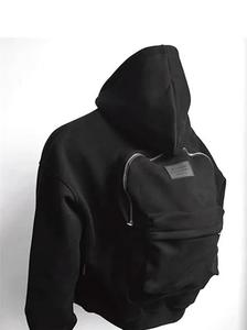 Sudadera con Capucha y Logotipo Personalizado OEM, Sudadera con Capucha Extra Grande y Gruesa con Cremallera, Diseño Sólido, 500 GSM - Product Image 6