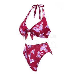 Women Swimming Collection Two Piece Stretch <b>Outfit</b> Decorative Bottom Design Beach Holiday Seaside Resort Wear - Product Image 3