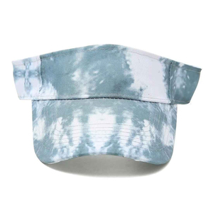 Visière unisexe tie-dye bleu et blanc en polyester de qualité supérieure, à bord plat, ajustable, pour usage extérieur printemps-été 2026 - Product Image 5