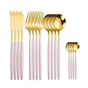 Juego de cubiertos de metal de aspecto elegante con mango Delgado PVD chapado en oro para juegos de cubiertos de mesa para comer comida de hotel y restaurante - Product Image 5