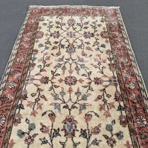 Vintage Rug, <b>Runner</b> 0.2x10.1 ft Rug, <b>Red</b> Patchwork Rug - Product Image 4