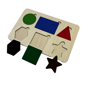 Jeu de puzzle en bois doublé de feutre Montessori, jouet d'apprentissage précoce des mathématiques, jeu de comptage tactile pour enfants, modèle OEM ODM MOT-0033 - Product Image 1