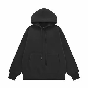 Sweat à capuche streetwear personnalisé pull uni en coton épais sweat à capuche vierge surdimensionné avec cordes pour hommes - Product Image 5