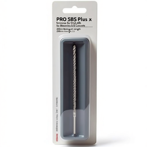 Broca de Martillo SDS Plus 5X D.12.0mm para Mampostería y Hormigón, Longitud de Trabajo de 200mm con Longitud Total de 260mm, 1 Pieza - Product Image 2