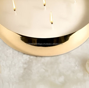 Curve Design Gold Shiny Urli Bowl <b>Candle</b> in <b>Bulk</b> Price - Product Image 2