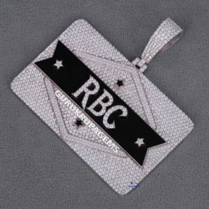 Colgante de Hip Hop personalizado con diamante de moissanita de Plata de Ley 925 con claridad VVS mejorada, joyería al por mayor de Venta caliente Popular - Product Image 5