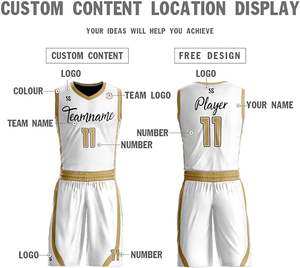 Uniforme de Baloncesto Sublimado en Blanco OEM, Último Modelo, Impresión a Color, Tallas Grandes, Diseño con Logotipo Personalizado, Conjunto de Camiseta de Baloncesto - Product Image 4
