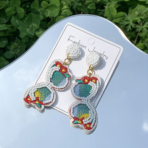 Pendientes de gafas de sol bohemios con cuentas hechos a mano, joyería de gota de moda personalizada para vacaciones en la playa de verano - Product Image 6