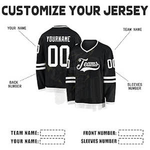 Maillots de hockey personnalisés en usine de qualité supérieure Maillots de hockey sur glace personnalisés sublimés avec logo brodé de haute qualité Équipes et joueurs - Product Image 4